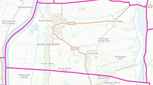 OS Map of Burton upon Stather and environs